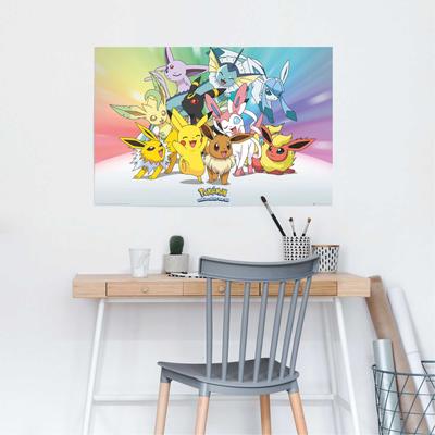 Poster REINDERS "Poster Pokemon", bunt (farbe bild(er): mehrfarbig), B:91,5cm H:61cm, Papier, Bilder Image
