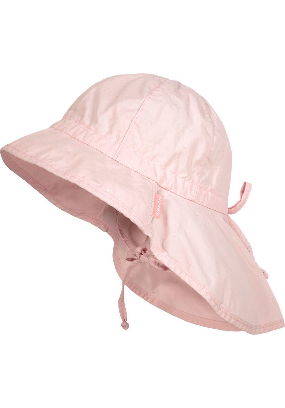 Sonnenhut MAXIMO, Baby, Gr. 49, rosa, Popeline, Baumwolle, unifarben, Klassisch, Hüte, mit Nackenschutz und Bindeband für sicheren Halt und Schutz Image
