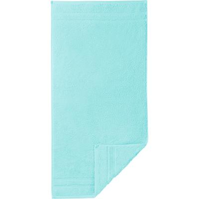 Gästehandtuch EGERIA "Micro Touch", blau (hellblau), B:30cm L:50cm, Walkfrottee, Obermaterial: 100% Baumwolle, Handtücher (Packung), Streifenbordüre, extrem saugfähig & flauschig, 100% Baumwolle Image
