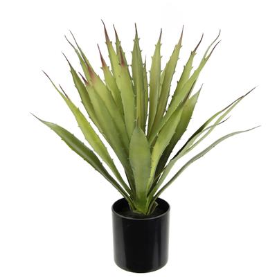Kunstpflanze I.GE.A. "Künstliche Agave Aloe Vera im Topf Kunstpflanze", grün, B:16cm H:38cm L:16cm, Kunststoff, Kunstpflanzen, Kaktus Kakteen
