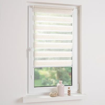 Doppelrollo LIEDECO "Klemmfix-Duo-Rollo" Gr. 10, beige (naturfarben), B:80cm H:210cm, Polyester, Rollos, 1 Stück Image