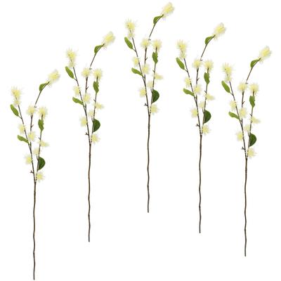 Kunstblume I.GE.A. "Zaubernuss", weiß, B:20cm H:100cm, Obermaterial: 93% Kunststoff, 7% Polyester, Kunstpflanzen, 5er Set Image