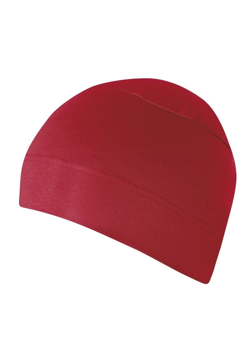 Strickmütze TRIGEMA "TRIGEMA Soft-Cap", Kinder, Gr. 900, braun (kirsch), Baumwollmischung, Sportlich, Mützen Image