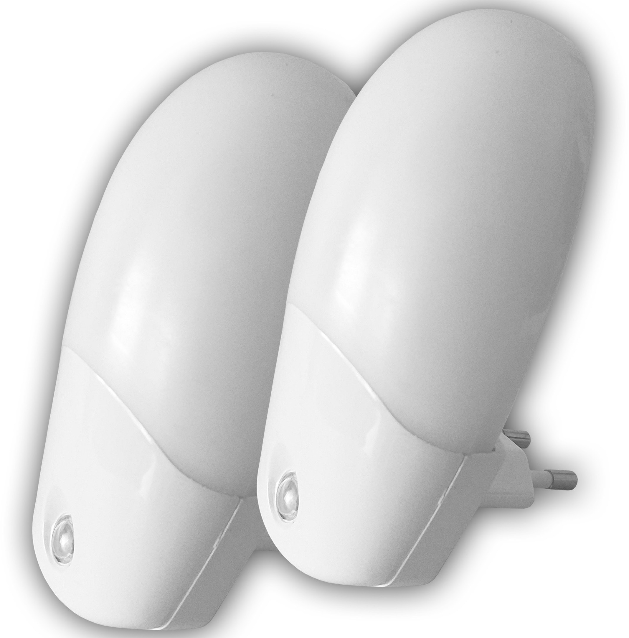 NIERMANN LED Nachtlicht, weiß, 1, 1 Stk., Leuchten, Stecker-Nachtlicht 3in1 mit Dämmerungsensor, Set aus 2 Stück Image