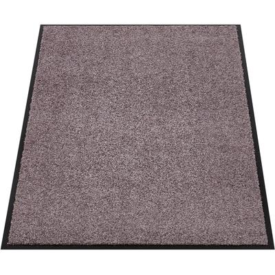 Fußmatte ANDIAMO "Super Wash & Clean, Made in Belgium", grau (taupe), B:40cm H:7mm L:60cm, Polyamid, Teppiche, Schmutzfangläufer, Schmutzfangmatte, Uni Farben, rutschhemmend, waschbar Image