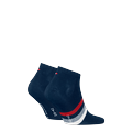 Sneakersocken TOMMY HILFIGER "TH MEN SNEAKER 2P HILFIGER TAB", Herren, Gr. 39-42, blau (navy), Baumwollmischung, normal, Socken, Atmungsaktiv, Markenlogo
