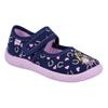 Hausschuh RICHTER "Mia WMS: Mittel", Kinder, Gr. 33, nautical stickhorse pferd, Baumwolle, animal-print, casual, Schuhe, Klettschuh mit pastellfarbenem Print, Größenschablone zum Download