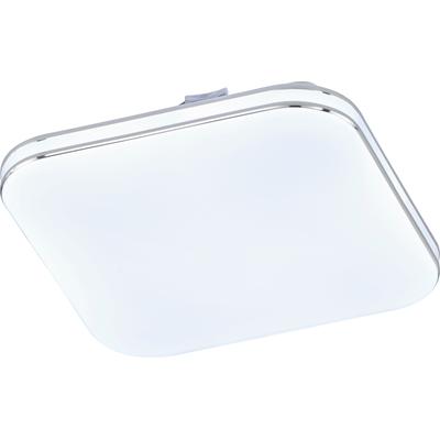 FISCHER & HONSEL LED Deckenleuchte "Porto", weiß (weiß, chromfarben, gr. 29,5 x 29,5 cm), B:29,5cm L:29,5cm, Lampen Image