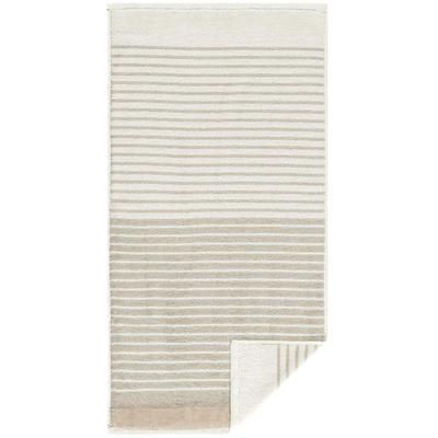 Handtuch EGERIA "Maris", beige (sand), B:50cm L:100cm, Walkfrottee, Obermaterial: 100% Baumwolle, Handtücher (Packung), Double Face mit Streifen, reine Baumwolle Image