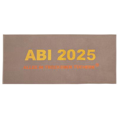 Strandtuch EGERIA "ABI 2025", grau (zinn), B:75cm L:180cm, Frottier, Obermaterial: 100% Baumwolle, Handtücher (Packung), 75x180 cm, "ABI 2025-Alles in trockenen Tüchern" Image