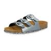 Pantolette LICO "Pantolette Bioline Sensation", Gr. 36, grau, Synthetik, Schuhe
