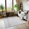 Teppich AYYILDIZ TEPPICHE "SKY 5400", silber (silberfarben), B:80cm H:7mm L:150cm, Polyester, Teppiche, Läufer, Besonders weich, Softfllor, waschbar