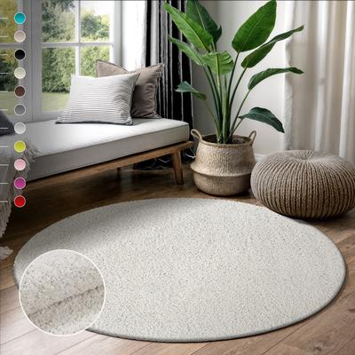 Hochflor-Teppich SANAT "LOCA", beige (creme), H:30mm Ø:80cm, Kunstfaser, Teppiche, Wohnzimmer, Langflor, Shaggy, Schlafzimmer Image