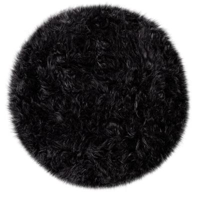 Fellteppich PACO HOME "Playa 960", schwarz, H:64mm Ø:60cm, Polyester, Teppiche, Fellteppich, Kunstfell, Flokati-Optik, Hochflor, weich und flauschig, Uni-Farben Image