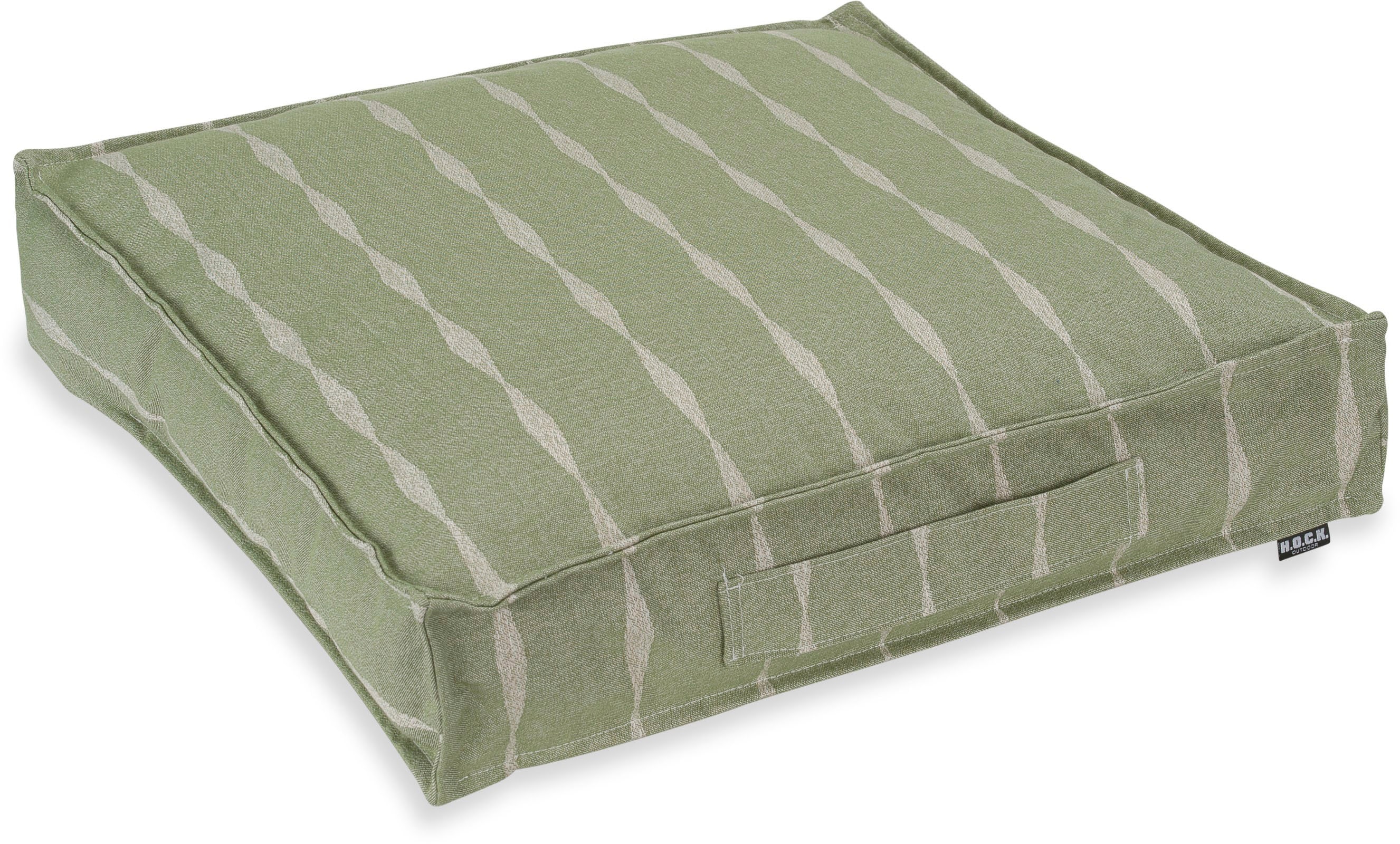 Sitzauflage H.O.C.K. "Loana" Gr. 1, grün (grün, lindgrün), B:50cm H:10cm, Polyacryl (dralon), Polsterauflagen