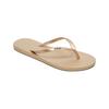 Sandale ROXY "Viva Iv", Gr. 8(38), gold (metallic gold), Obermaterial: 98% Synthetik / 2% Metall, Futter: 100% Synthetik, Laufsohle: 100% geschäumtes Gummi, Schuhe