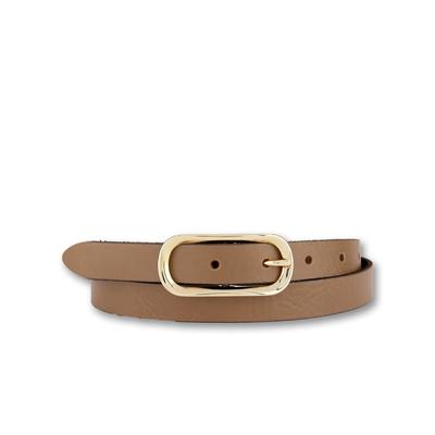 Ledergürtel BERND GÖTZ, Damen, Gr. 95, braun (cappuccino), Rindsleder, casual,casual,feminin,klassisch, Gürtel, mit ovaler Goldschließe Image