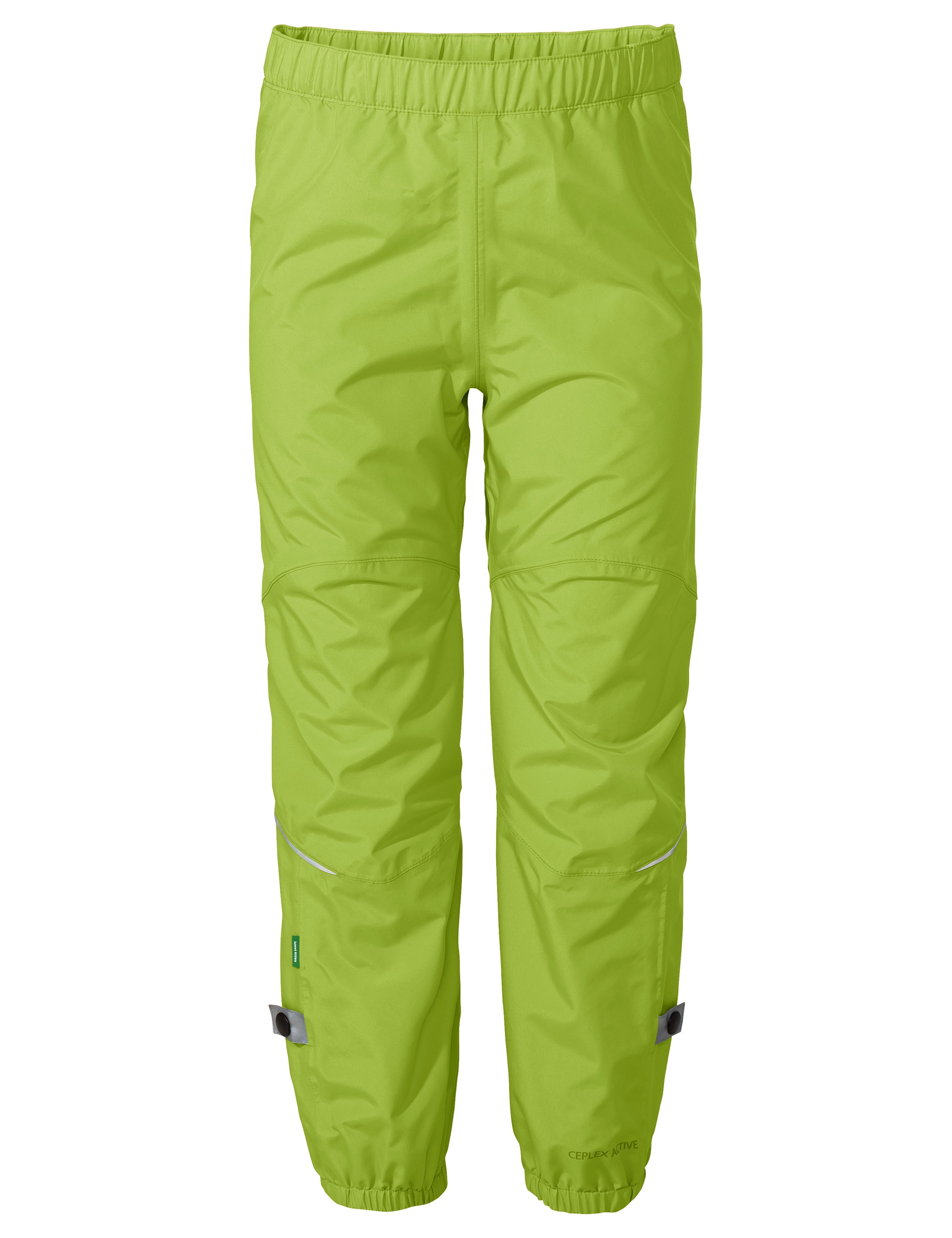 Fahrradhose VAUDE "KIDS GRODY PANTS V", Gr. 134/140, N-Gr, grün (chute grün), Web, Obermaterial: 100% Polyester, Hosen, Wasserdicht, winddicht und atmungsaktiv & für Kinder Image