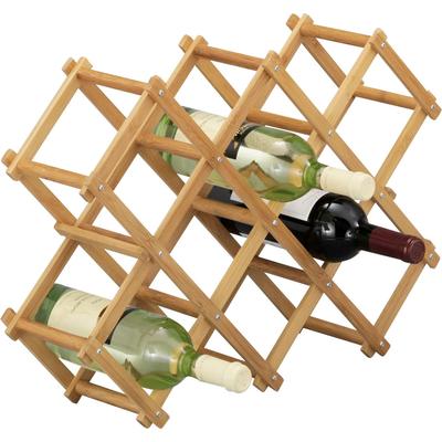Weinregal ZELLER PRESENT "Bamboo", beige (natur), B:54cm H:38cm T:14,5cm, Bambus, Regale, aus hochwertigem Bambus Image