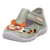 Hausschuh SUPERFIT "SPOTTY WMS: mittel", Kinder, Gr. 22, mint tiger, Baumwolle, klassisch, Schuhe, Ballerina mit Klettverschluss, Größenschablone zum Download
