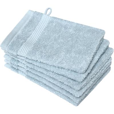 Waschhandschuh DYCKHOFF "Planet", blau (bleu), B:16cm L:21cm, Walkfrottier, Waschlappen, 450 g/m², aus reiner Baumwolle, trocknergeeignet Image