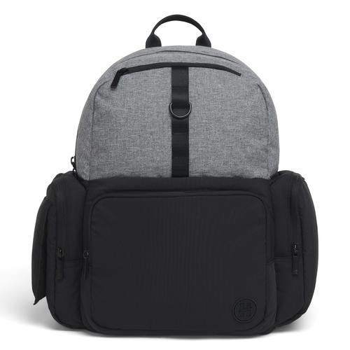 Wickeltasche HUGGIES BABYWEAR, Baby, grau (dunkelgrau heather), Canvas, Nylon, mehrfarbig, Taschen, inklusive Wickelunterlage, ohne abgebildete Accessories