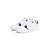 Sneaker TOMMY HILFIGER "TH BASKET CORE LITE LTH MIX", Herren, Gr. 48, bunt (weiß, dunkelblau), Leder, Lederimitat, sportlich, Schuhe, Freizeitschuh, Halbschuh, Schnürschuh mit Logoschriftzug