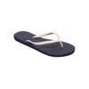 Sandale ROXY "Viva Tone", Gr. 7(37), blau (navy), Obermaterial: 98% Synthetikmaterial, 2% Metall / Futter: 100% Synthetikmaterial / Außensohle: 100% Moosgummi, Schuhe Badeschuh Damenschuh Schlappen Sommerschuh Zehentrenner