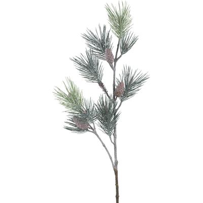 Kunstzweig CREATIV GREEN "Kiefernzweig", grün, H:119cm, Kunststoff, Kunstpflanzen, mit Frost-Optik Image
