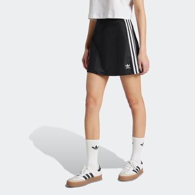 Sweatrock ADIDAS ORIGINALS "3S MINI SKIRT", Damen, Gr. L, schwarz-weiß (schwarz, weiß), Obermaterial: 95% Polyester, 5% Elasthan, sportlich, Röcke Image