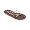 Sandale ROXY "Viva Sparkle", Gr. 6(36), grau (taupe), Obermaterial: 98% Synthetikmaterial, 2% Metall / Futter: 100% Synthetikmaterial / Außensohle: 100% Moosgummi, Schuhe