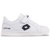 Sneaker LOTTO, Kinder, Gr. 35, blau (weiß, navy), Synthetik, clean, sportlich, Schuhe, - mit Elastik-Schnürung & Klettverschluss