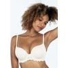 Push-up-BH DORINA "Claire", Damen, Gr. 80, Cup A, weiß (ivory), Spitze, Obermaterial: 84% Polyamid, 16% Elasthan, unifarben, feminin, BHs, für maximales Volumen, extra dicke Kissen, 3/4 Cup