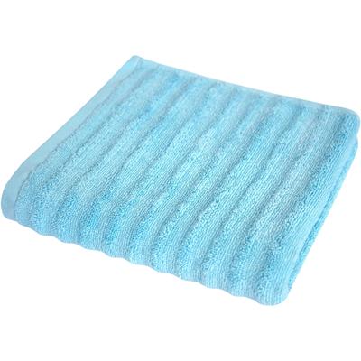 Handtuch DYCKHOFF "Wellenstreifen", blau (aqua), B:50cm L:100cm, Frottier, Obermaterial: 100% Baumwolle, Handtücher (Packung) Image