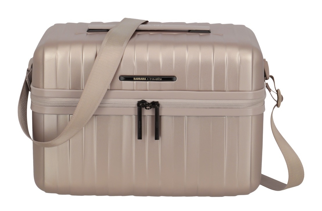 Beautycase TRAVELITE "BARBARA & travelite BARBARA NOVELTY", Gr. B/H/T: 37cm x 27cm x 22cm, satin, Polycarbonat, unifarben, Taschen, Beauty Koffer Kosmetikkoffer Trolley Sleeve Flexibles Ordnungssystem Image