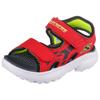 Sandale SKECHERS "RAZOR SPLASH", Kinder, Gr. 23, rot (rot, schwarz), Lederimitat, kontrastfarbene Details, sportlich, Schuhe, Sandale mit Klettverschluss, waschbar, Größenschablone zum Download