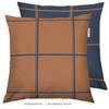 Kissenbezüge TOM TAILOR HOME "new bedroom, LARGE CHECK, 40x40cm oder 40x80cm", schwarz navy, rusty rot, B:40cm L:40cm, Flanell, Obermaterial: 100% Baumwolle, Kissenbezüge, mit Markenreißverschluss