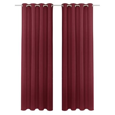 Gardine MY HOME "SOLA" Gr. 1, rot (dunkelrot), B:130cm H:145cm, Polyester, Polyester, Gardinen, Schal einfarbig, Verdunkelung, Überbreite. 1er/2er Set Gardinen Image