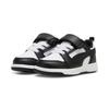 Sneaker PUMA "REBOUND V6 LO AC+ INF", Gr. 24, schwarz-weiß (puma weiß, puma schwarz), Synthetik, sportlich, Schuhe, für Kinder