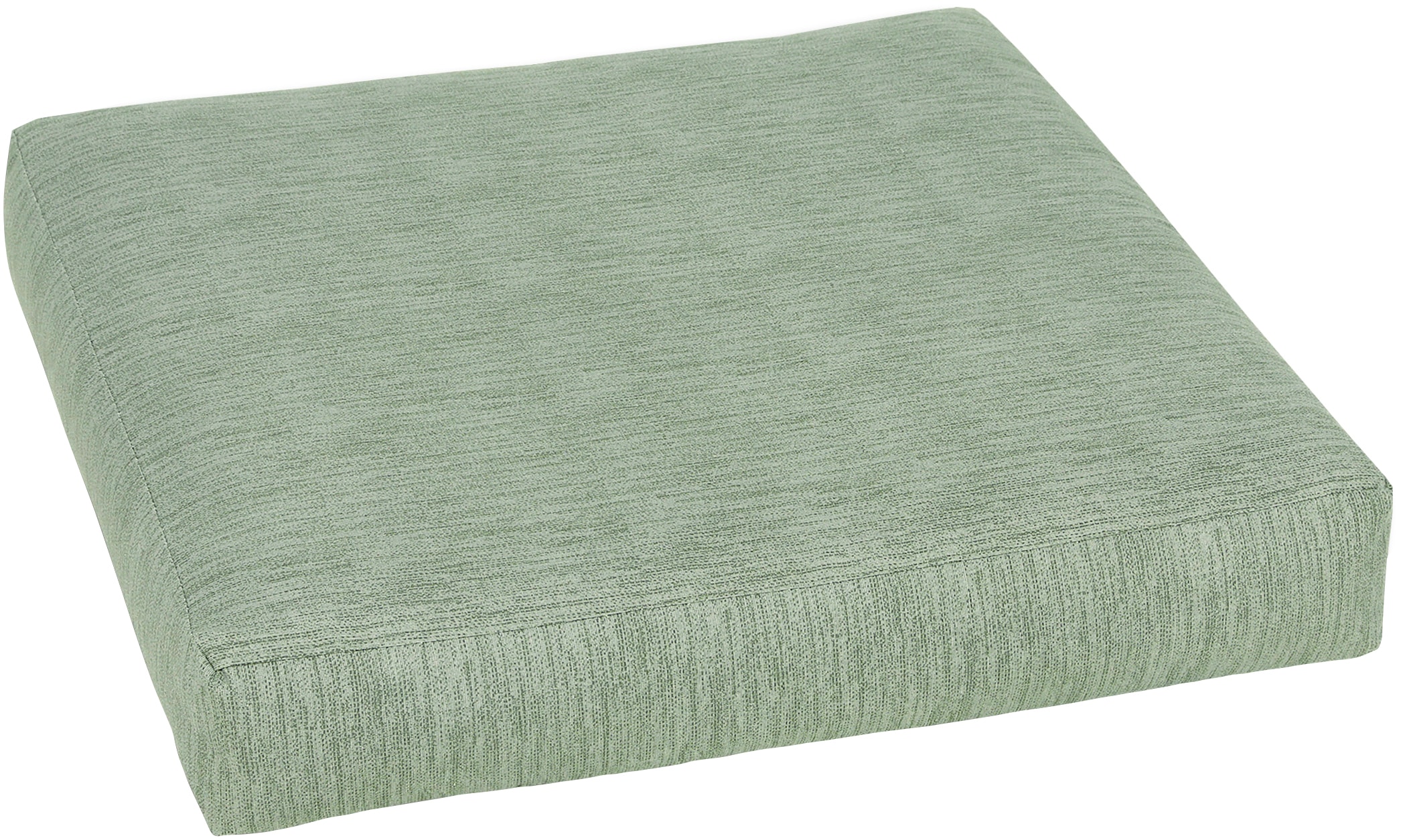 Sitzauflage GO-DE, grün, B:60cm H:12cm T:60cm, Baumwolle, Polyester, Polyurethan, Polsterauflagen, Maße ca.: 60 cm x 60 cm x 12 cm