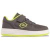 Sneaker LOTTO, Kinder, Gr. 34, dunkelgrau, fr.gelb, Synthetik, Kunstfaser, sportlich, Schuhe