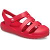 Badesandale CROCS "Classic Fisherman", Kinder, Gr. 30, rot, Croslite, unifarben, casual, Schuhe, Wassersandale, Badeschuh mit Klettverschluss