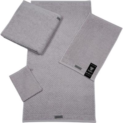 Handtuch ROSS "Smart", grau (stein), B:50cm L:100cm, Frottier, Obermaterial: 100% Baumwolle, Handtücher (Packung), Uni-Rippe mit Velourslabel Image