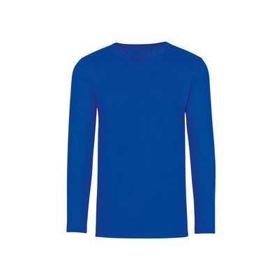 Longsleeve TRIGEMA "TRIGEMA Langarmshirt", Kinder, Gr. 152, blau (royal), 95% Baumwolle, 5% Elastan, Basic, Langarm, Shirts Image