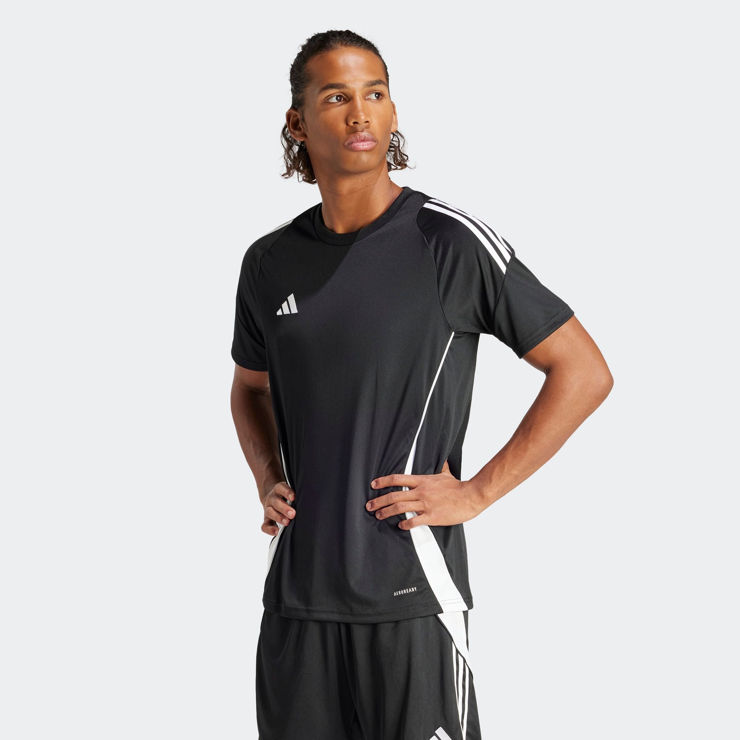 Fußballtrikot ADIDAS PERFORMANCE "TIRO24 JSY", Herren, Gr. XXL, schwarz-weiß (schwarz, weiß), Obermaterial: 100% Polyester, Rundhals, Trikots Fußballtrikot