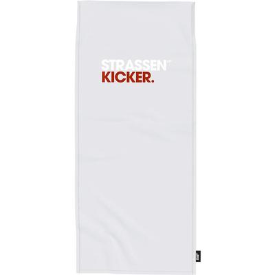 Sporthandtuch "Straßenkicker", grau (hellgrau), B:50cm L:110cm, Microfaser, Obermaterial: 100% Polyester, Handtücher (Packung), mit dekorativem "Straßenkicker" Schriftzug Image