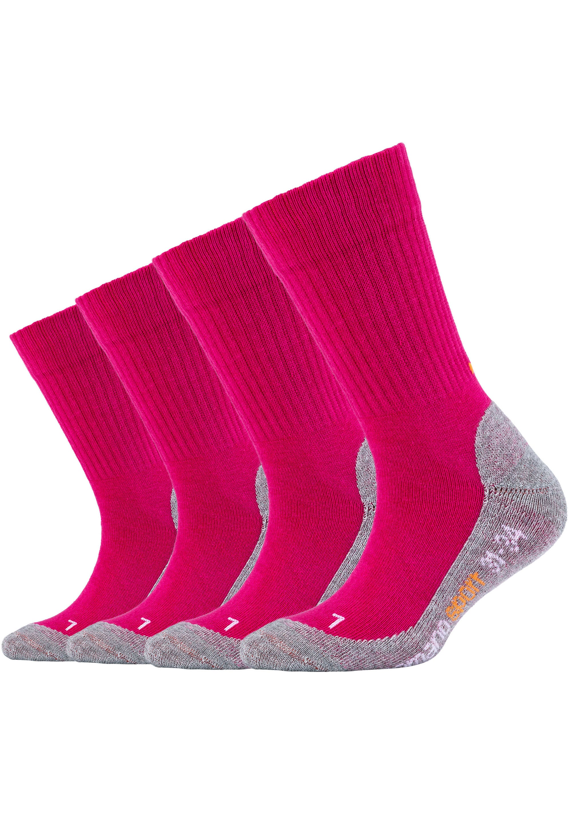 Funktionssocken CAMANO "function", Kinder, Gr. 35-38, pink (fuchsia, meliert), Materialmix, uni und meliert, normal, Socken Sportsocken, mit verstärkten Belastungszonen an Ferse und Spitze Image