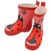 Gummistiefel MAXIMO, Kinder, Gr. 24, rot, Obermaterial: 100% Gummi, modisch, Schuhe, mit niedlichem Marienkäfer-Patch