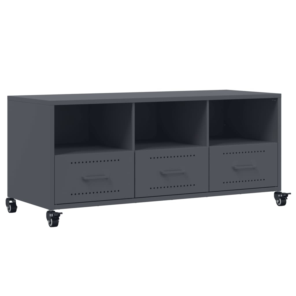 vidaXL TV-Schrank Anthrazit 100,5x39x43,5 cm Stahl Image