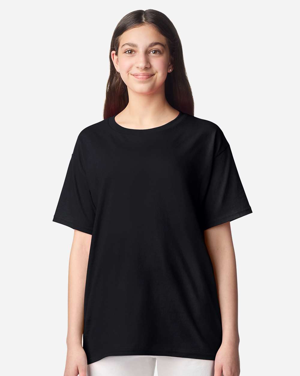 Gildan 3000B Youth Light Cotton T-Shirt in Black size Large